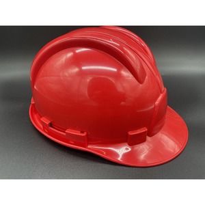 TASCO Gladiator Red Front Brim Hard Hat, Type 1, Class E, Ratchet (6-Point) New